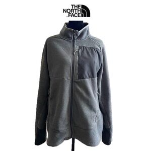 THE NORTH FACE Gray Fleece Full Zip Activewear Jacket Size XL